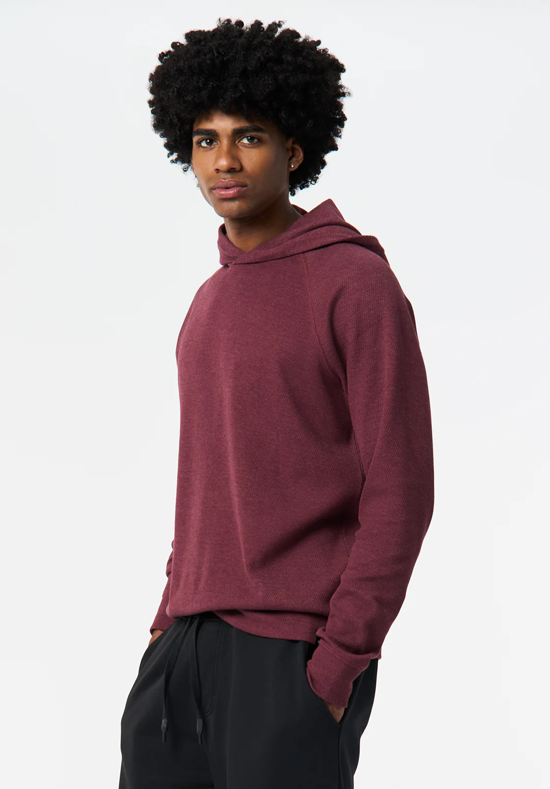 Kimber Men's Relaxed Hooded Top, Maroon Banner - BM24668 - Image 3