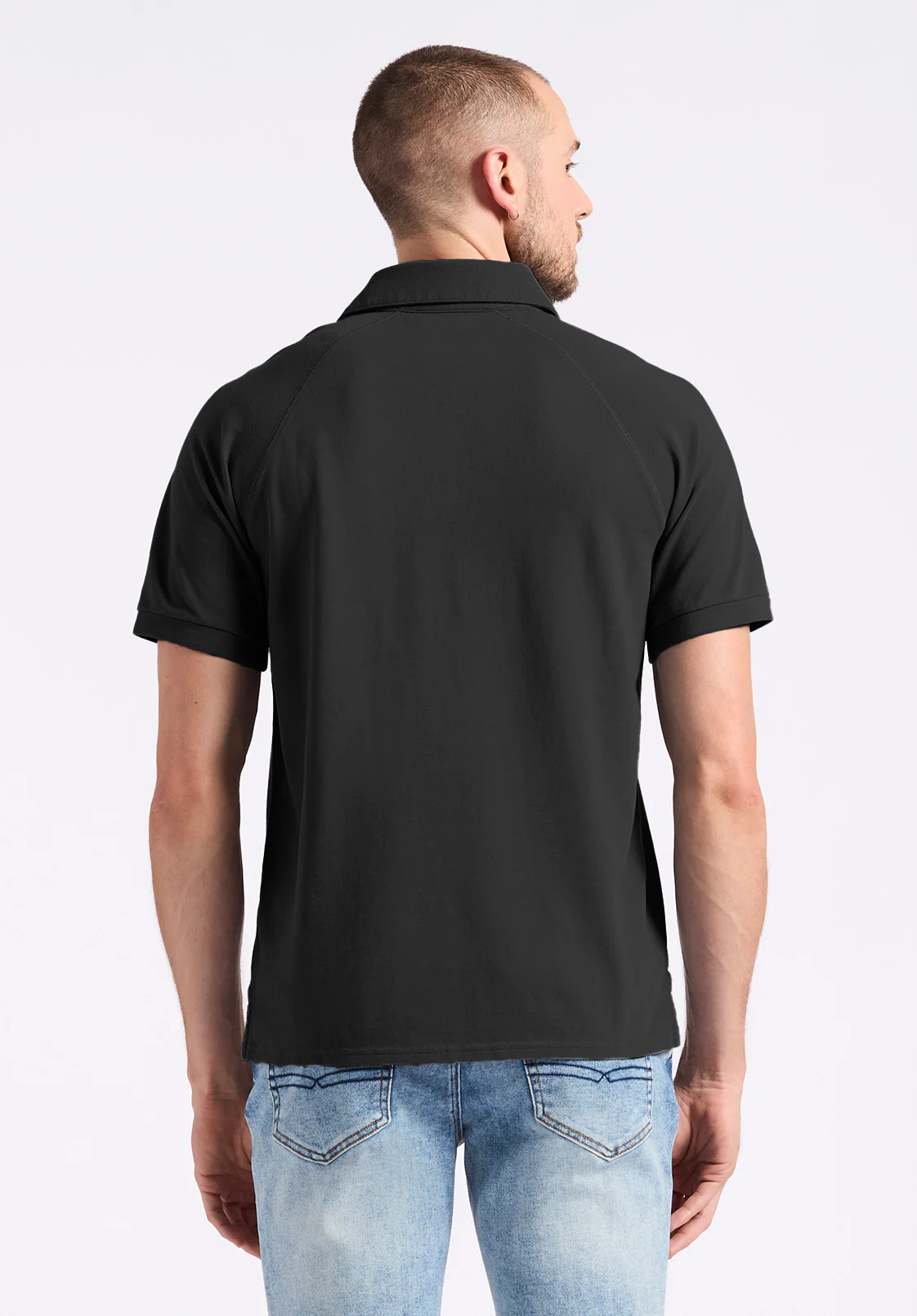 Kindell Men's Short Sleeve Pique Polo, Black - BM24608 - Image 2