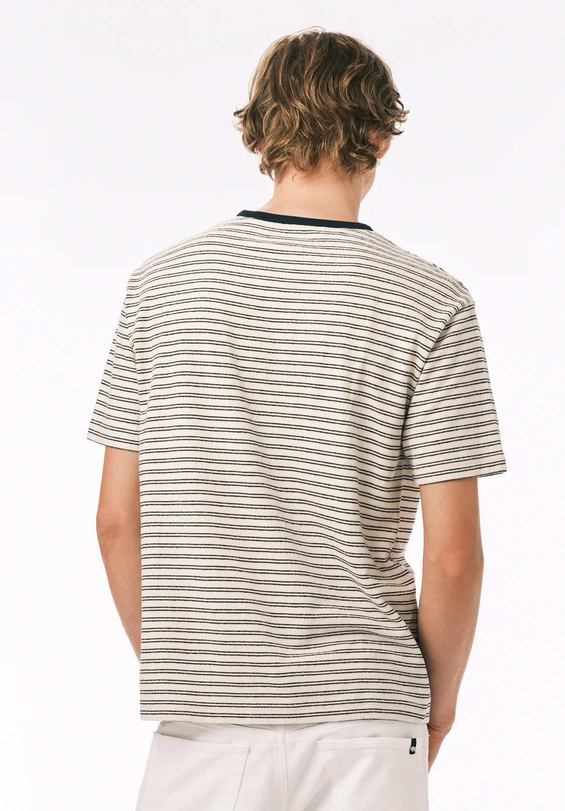 Kindo Men's Short Sleeve Striped Top, Whale - BM24901 - Image 4