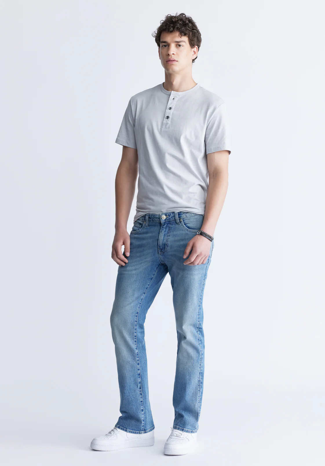 King Men's Slim Boot Jeans, Heavily Sanded - BM22963 - Image 6