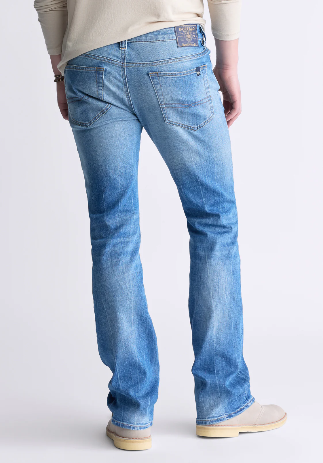 King Men's Slim Boot Jeans, Veined and Sanded - BM26004 - Image 3