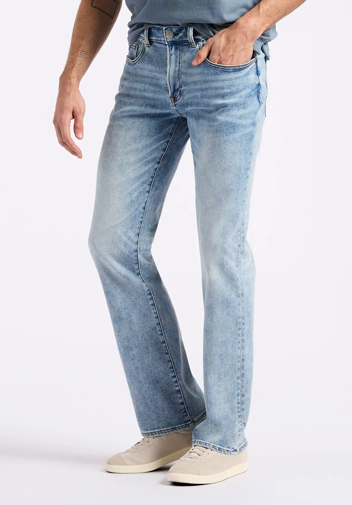 King Men's Slim Boot Jeans, Sanded and Whiskered - BM26086 - Image 3