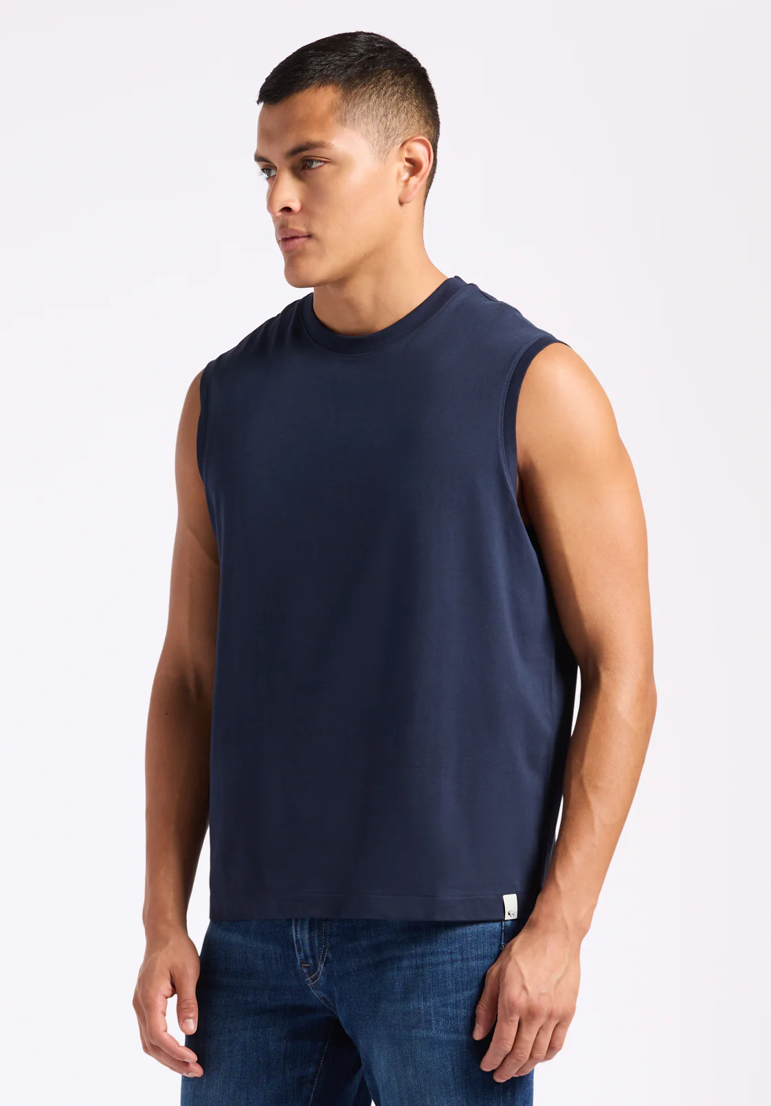 Kingster Men's Relaxed Jersey Tank, Midnight Blue - BM24601 - Image 3