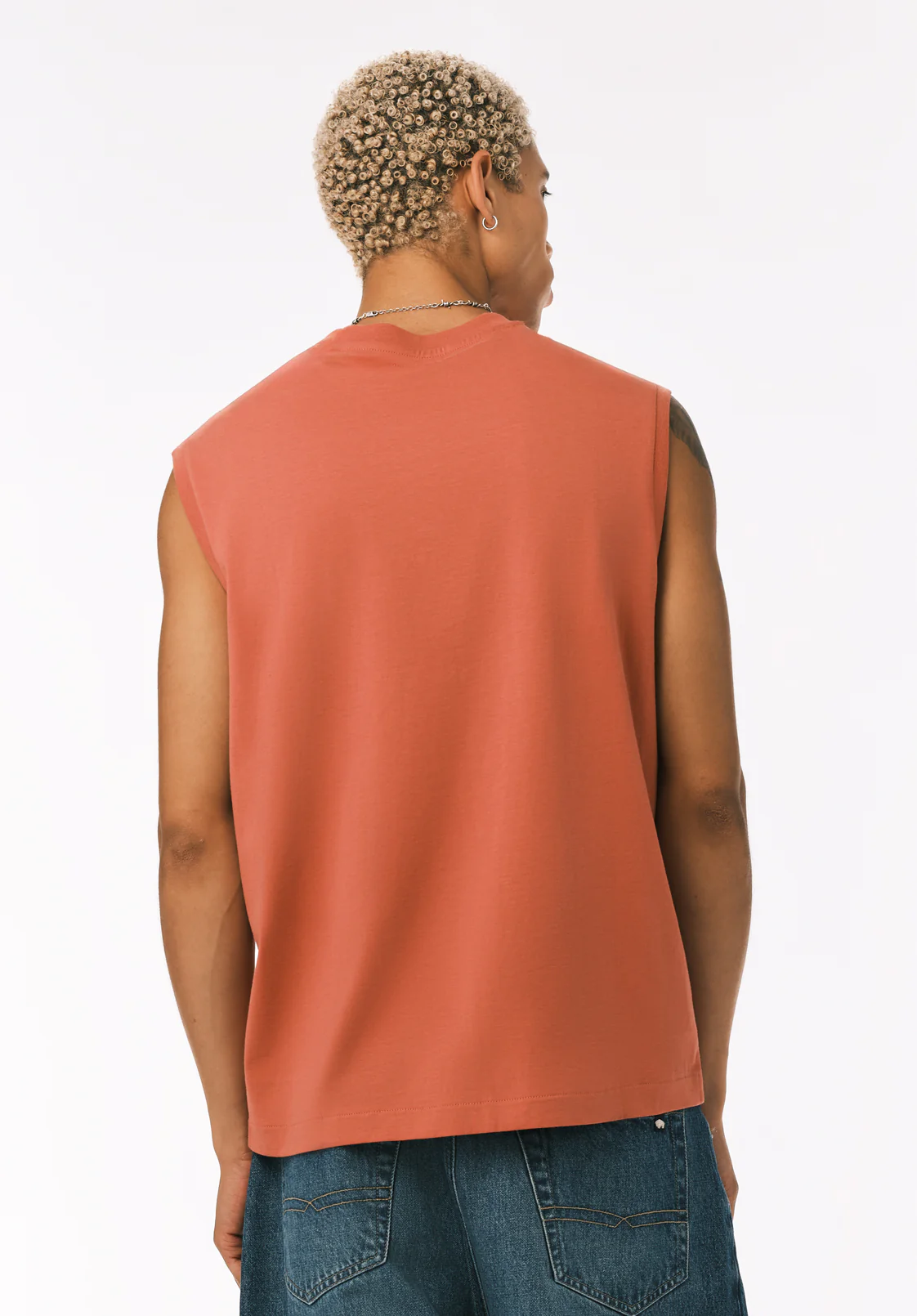Kingster Men's Relaxed Jersey Tank, Mineral Red - BM24601 - Image 4