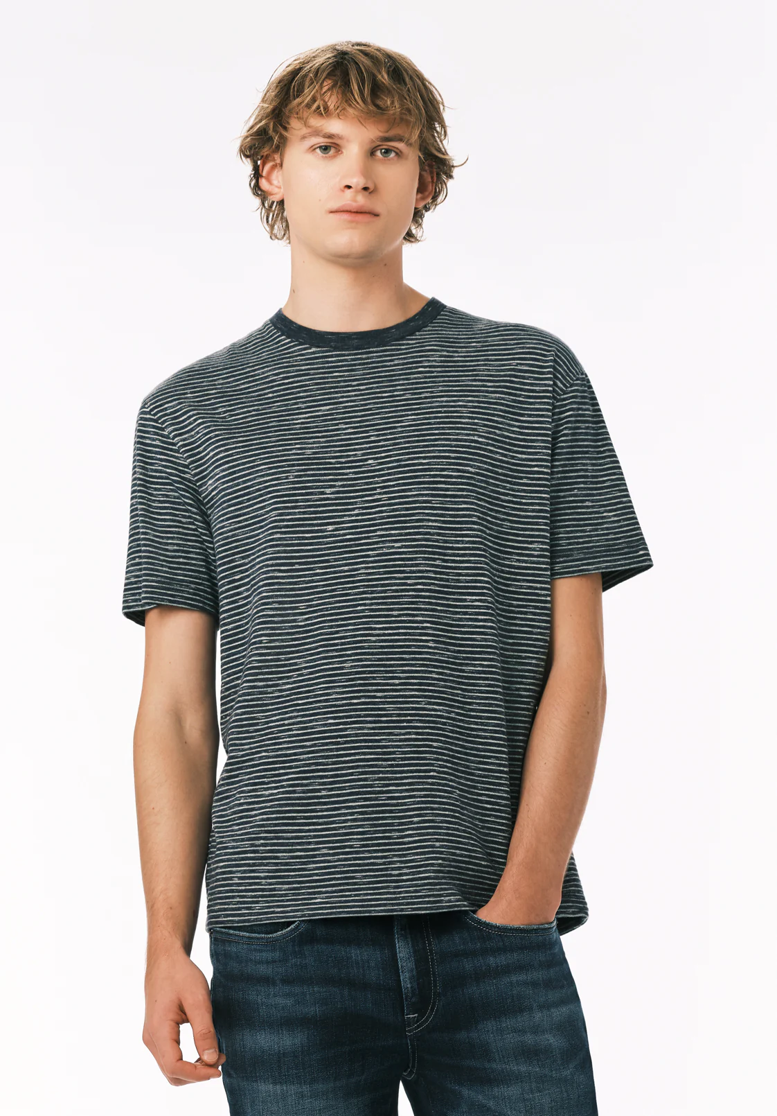 Kirion Men's Striped Tee, Whale - BM24815 - Image 3