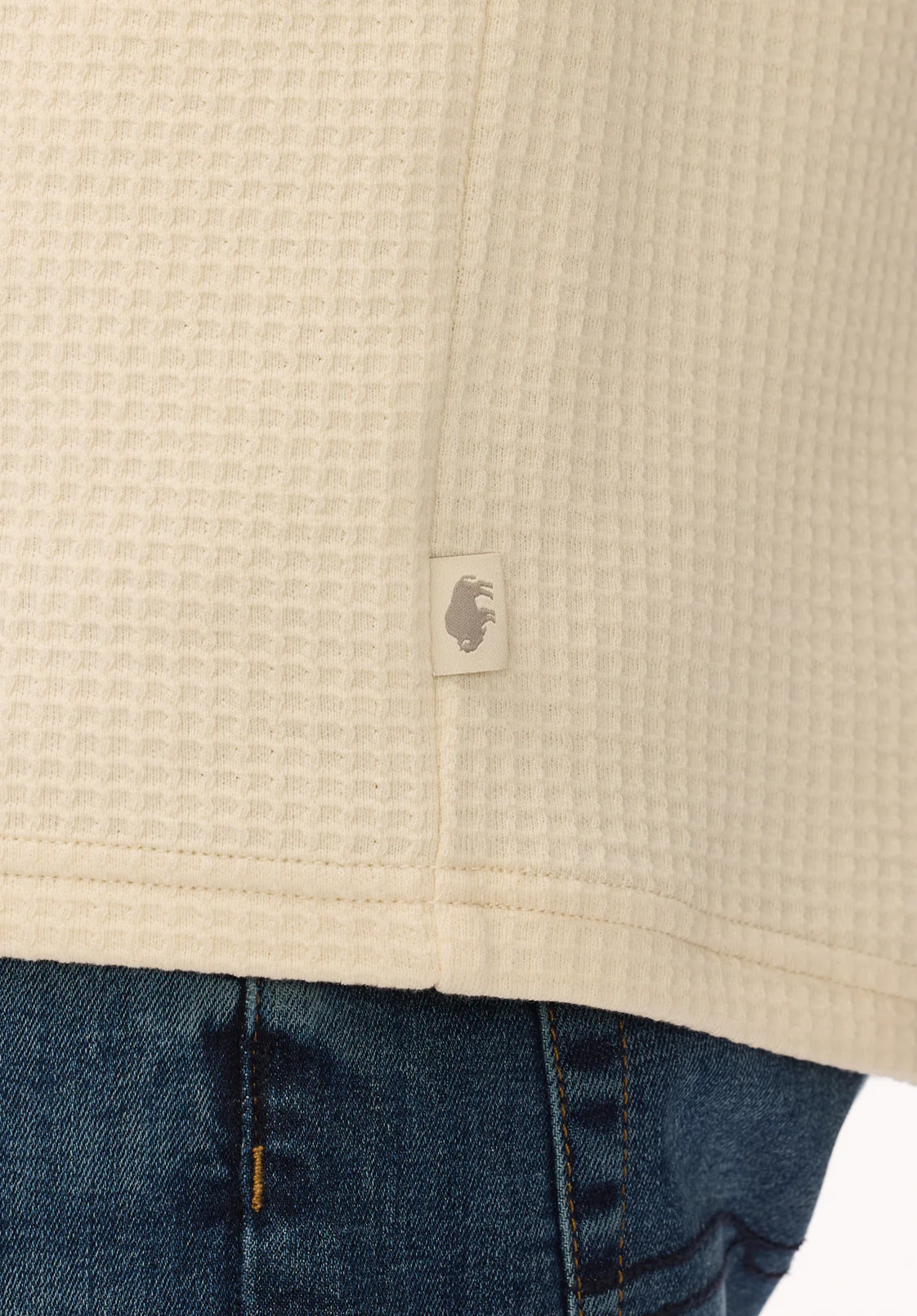 Kiro Men's Textured Short Sleeve Top, Milk - BM24875 - Image 4
