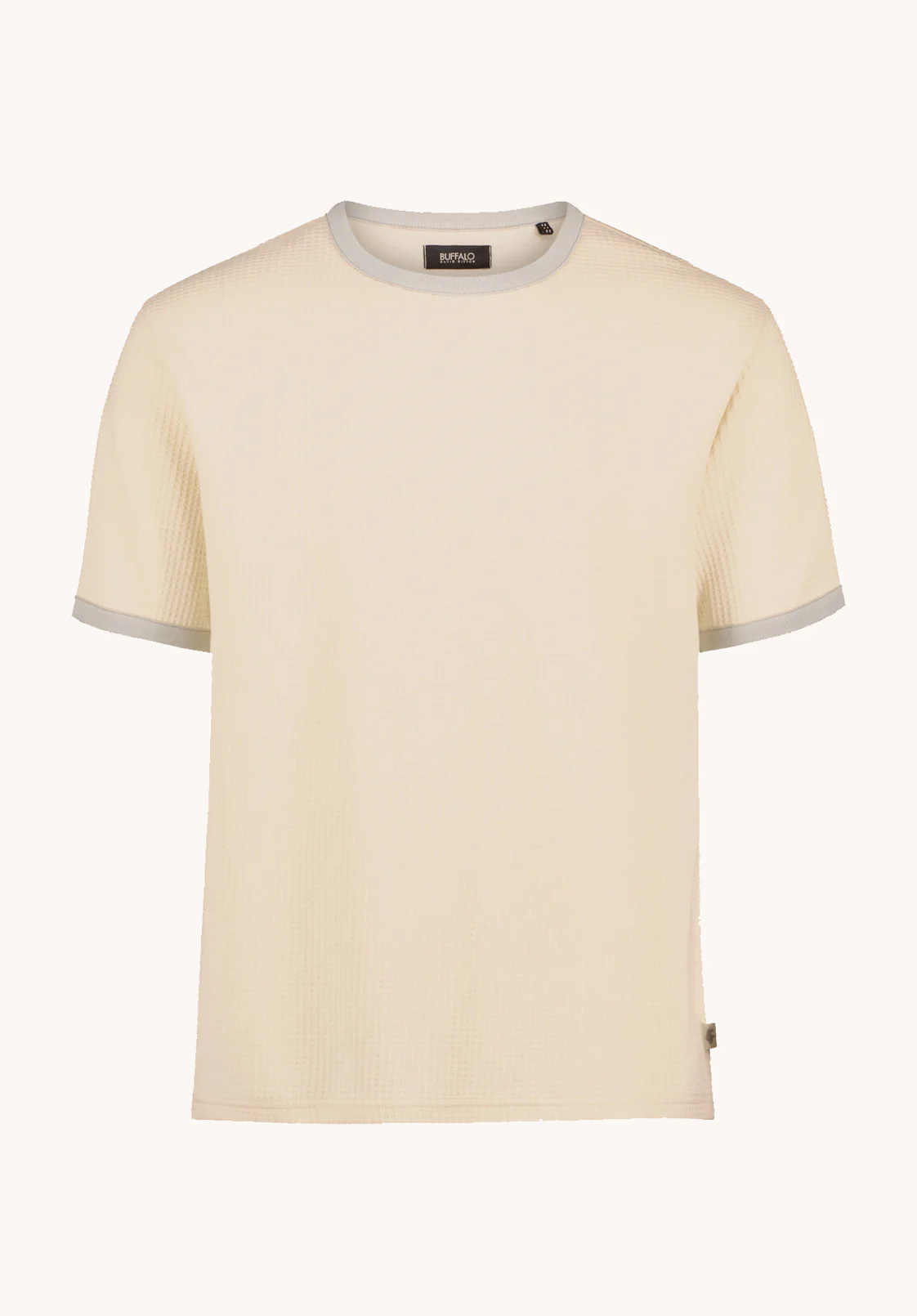 Kiro Men's Textured Short Sleeve Top, Milk - BM24875 - Image 5