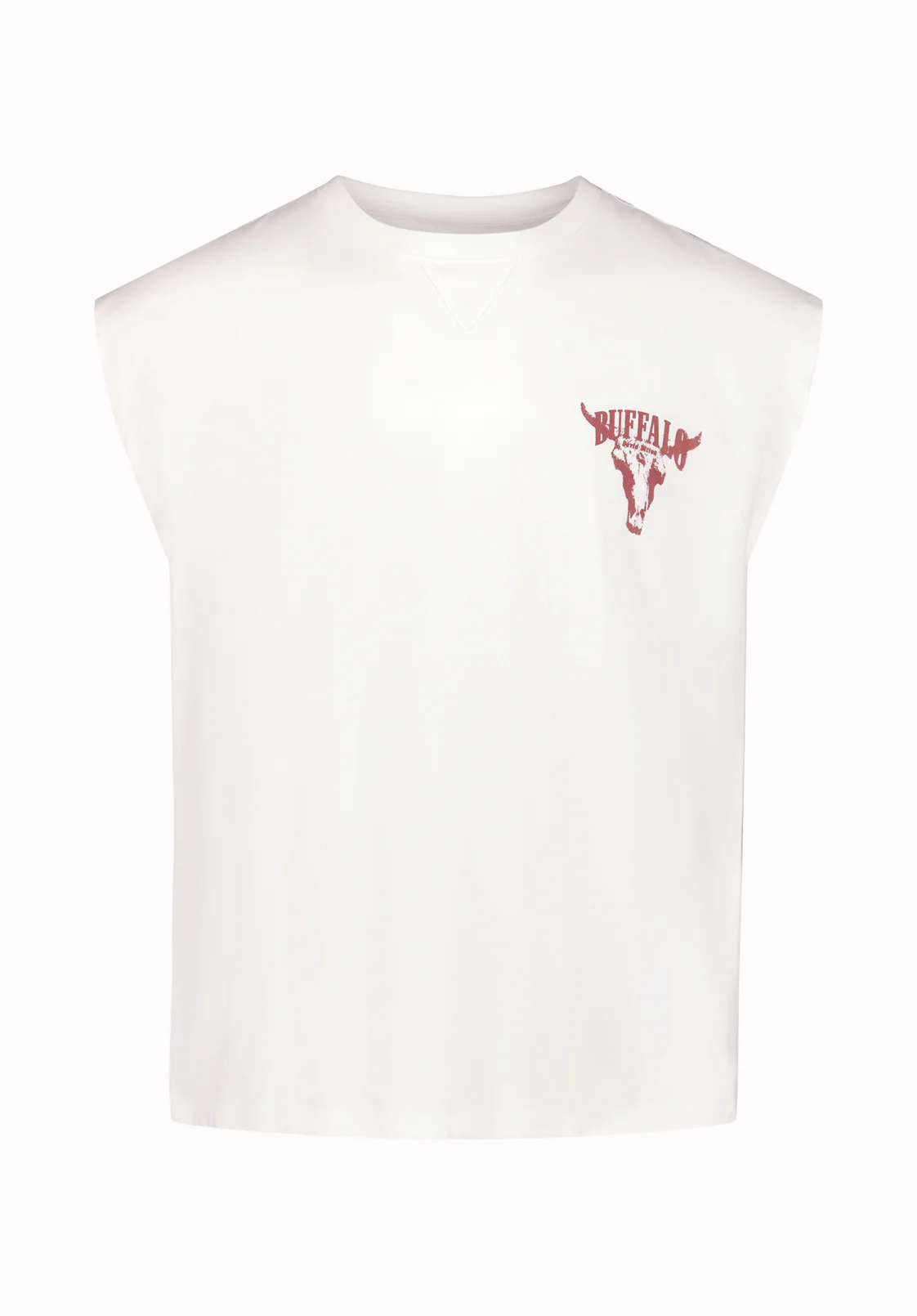 Kurt Men's Cropped Graphic Tank, White - BM24854 - Image 5