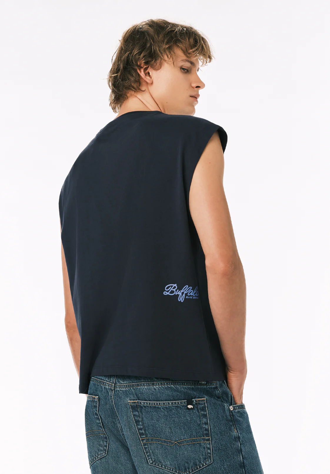 Kurt Men's Cropped Graphic Tank, Whale - BM24854 - Image 3