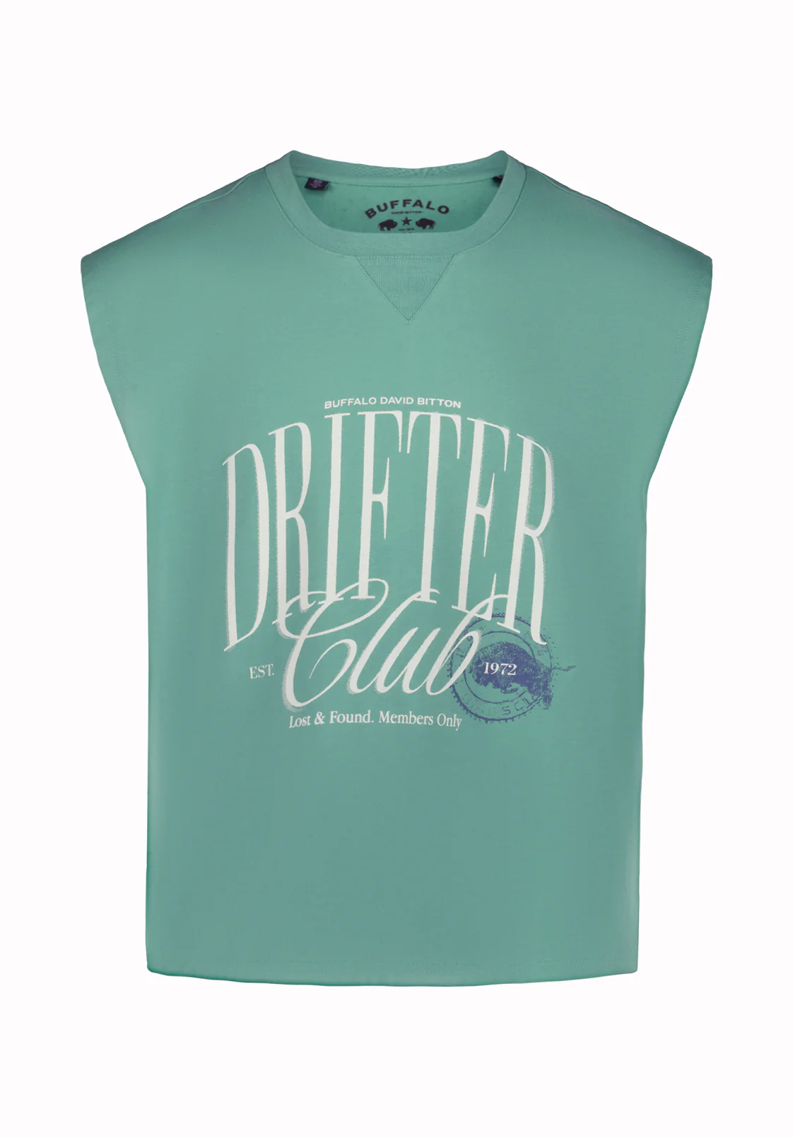 Kurt Men's Cropped Graphic Tank, Gossamer Green - BM24860 - Image 5