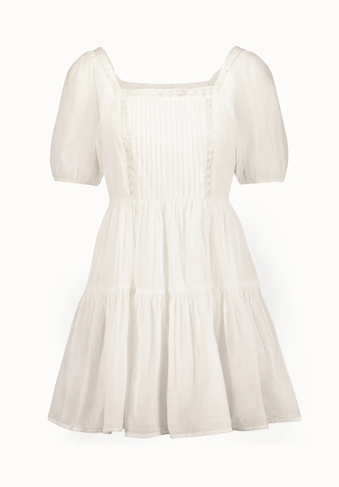 Lara Women's Jean Eyelet Trim Mini Dress, Bright White - WD0100P - Image 5