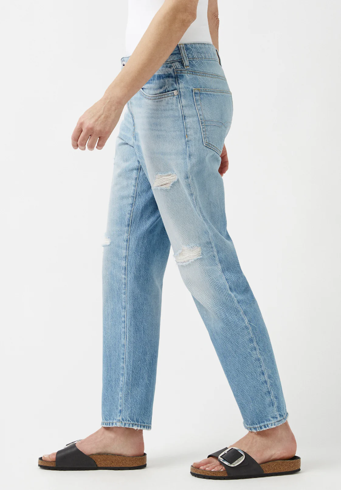 Madison Women's Relaxed Boyfriend Jeans, Used and Sanded - BL15871 - Image 3