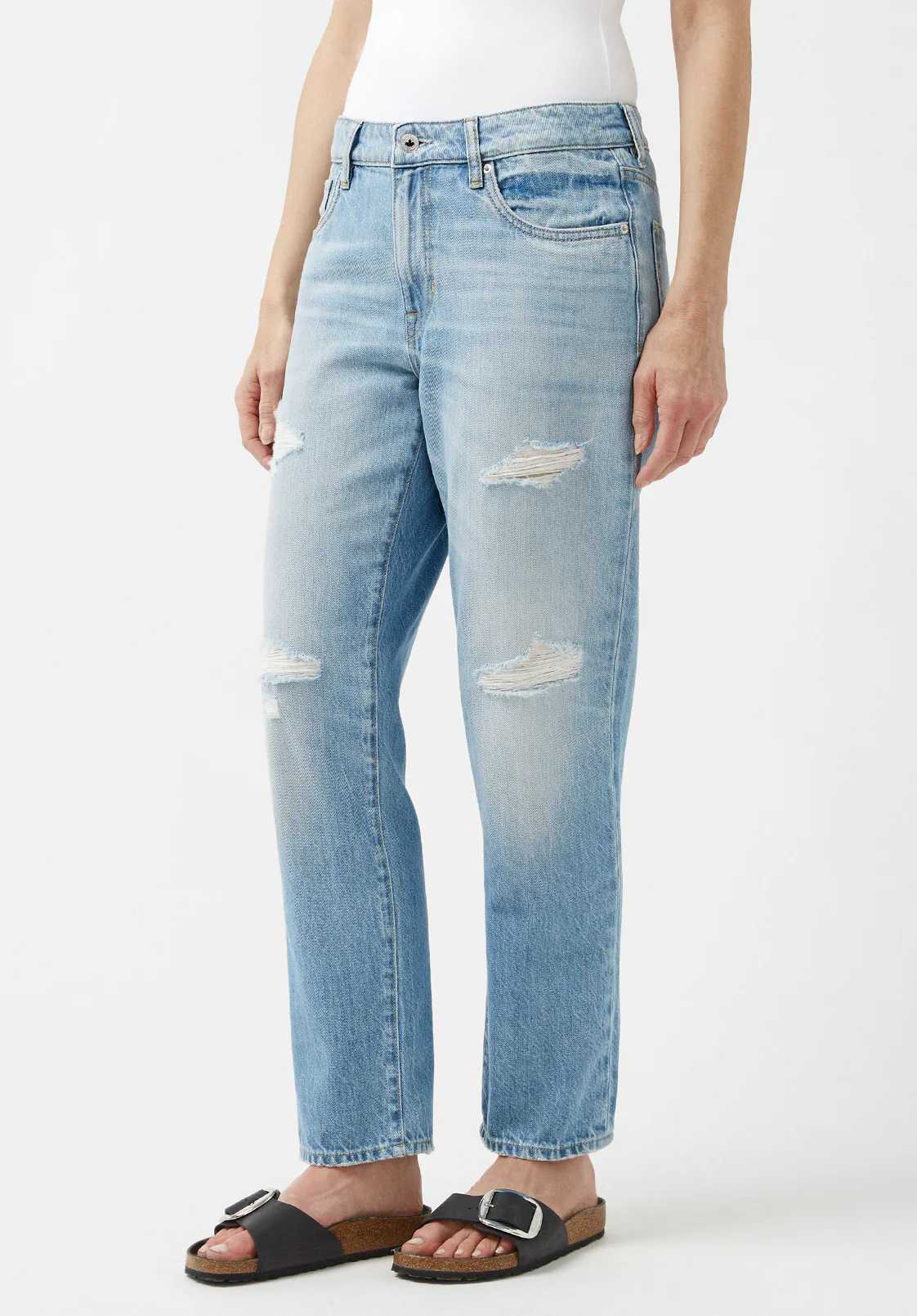 Madison Women's Relaxed Boyfriend Jeans, Used and Sanded - BL15871 - Image 4