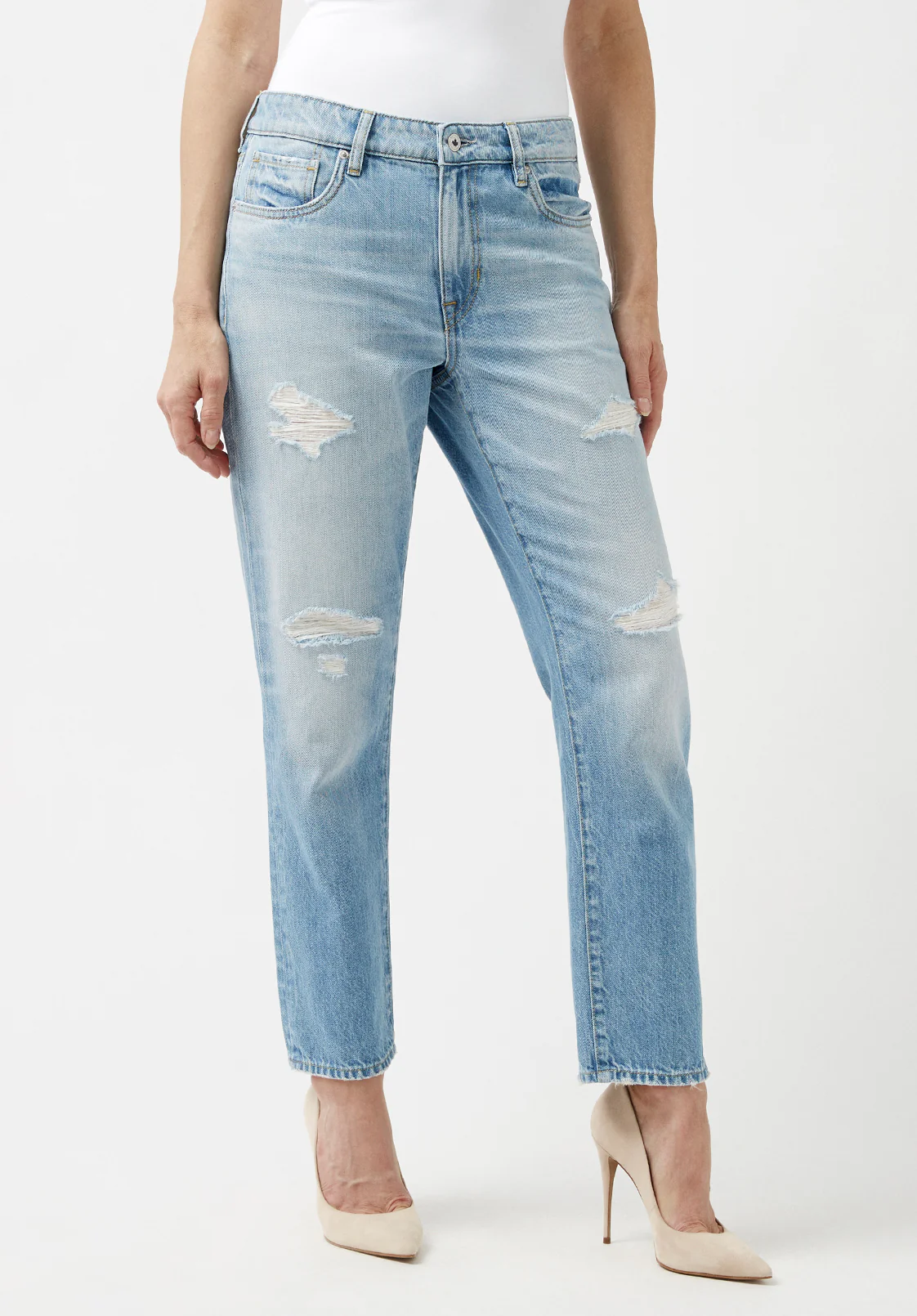 Madison Women's Relaxed Boyfriend Jeans, Used and Sanded - BL15871 - Image 5