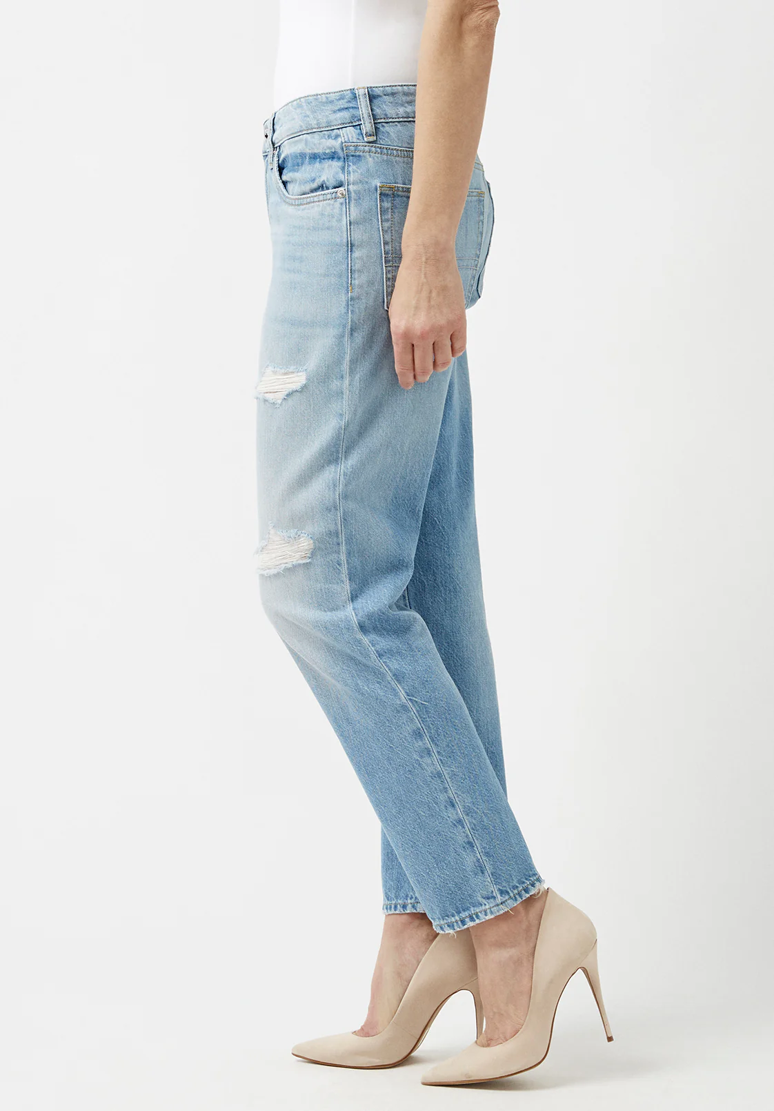 Madison Women's Relaxed Boyfriend Jeans, Used and Sanded - BL15871 - Image 6