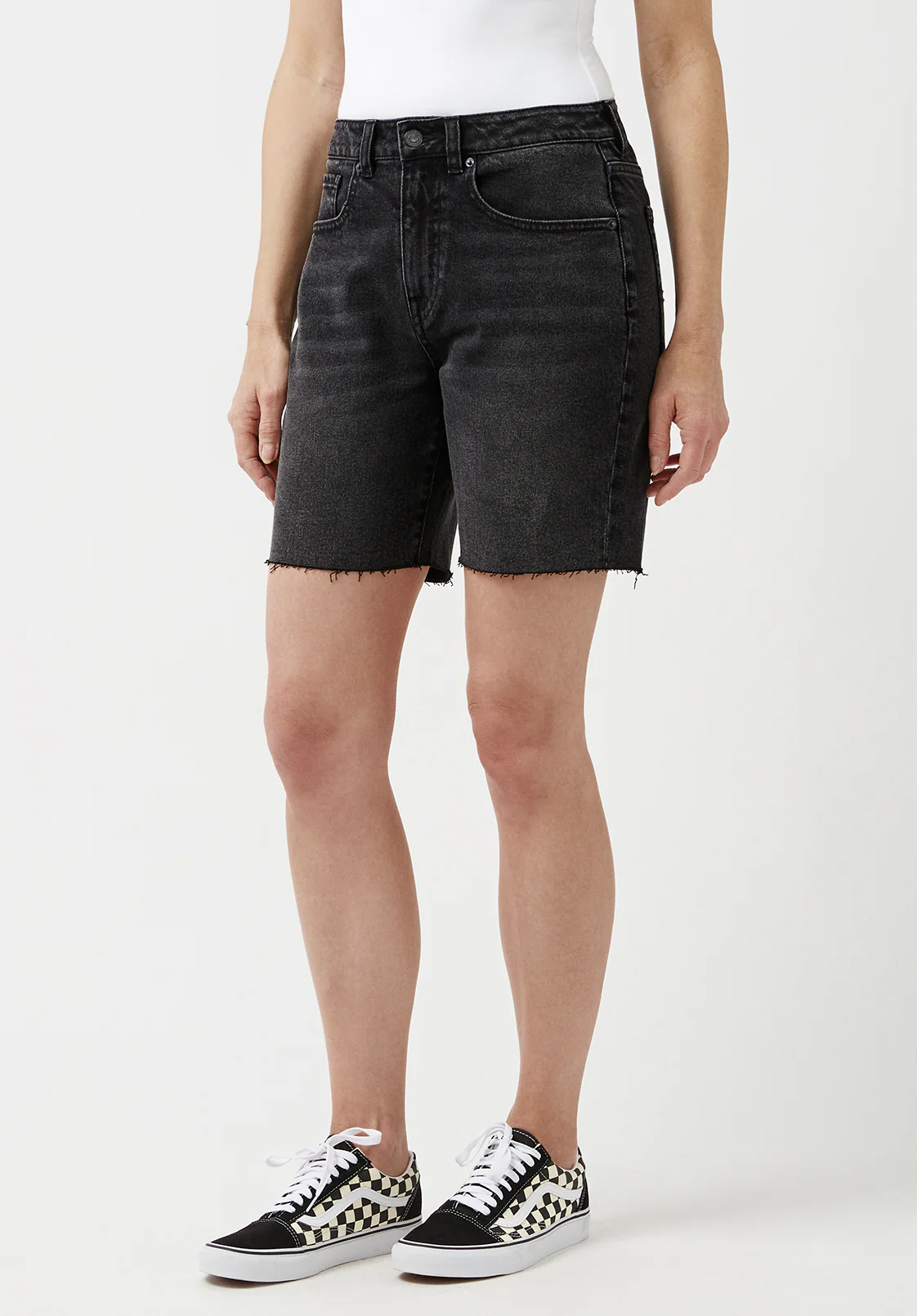 Maggie Women's Mom Shorts, Black Vintage - BL15920 - Image 3