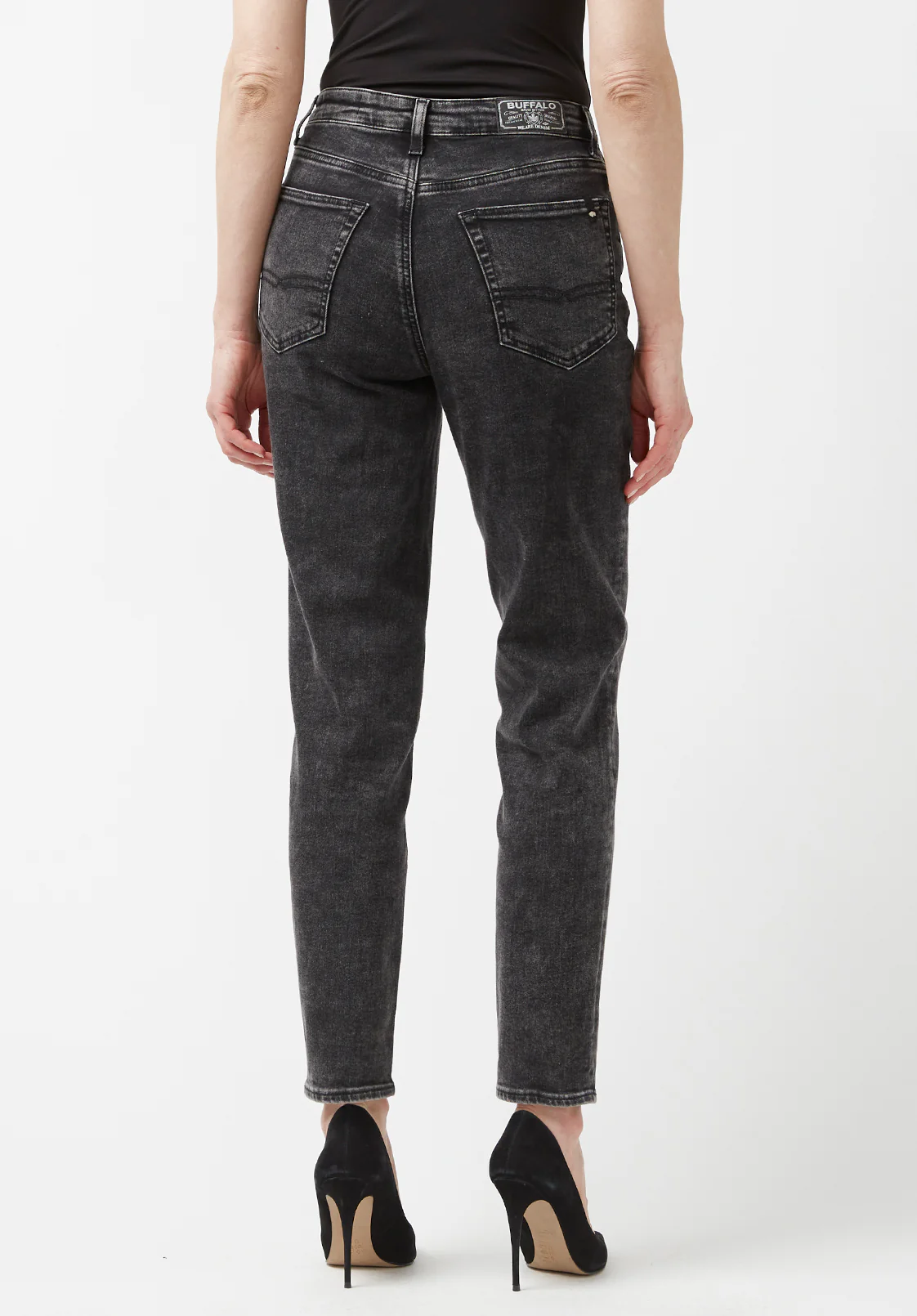 Margot Women's Mom Jeans, Black - BL15850 - Image 3