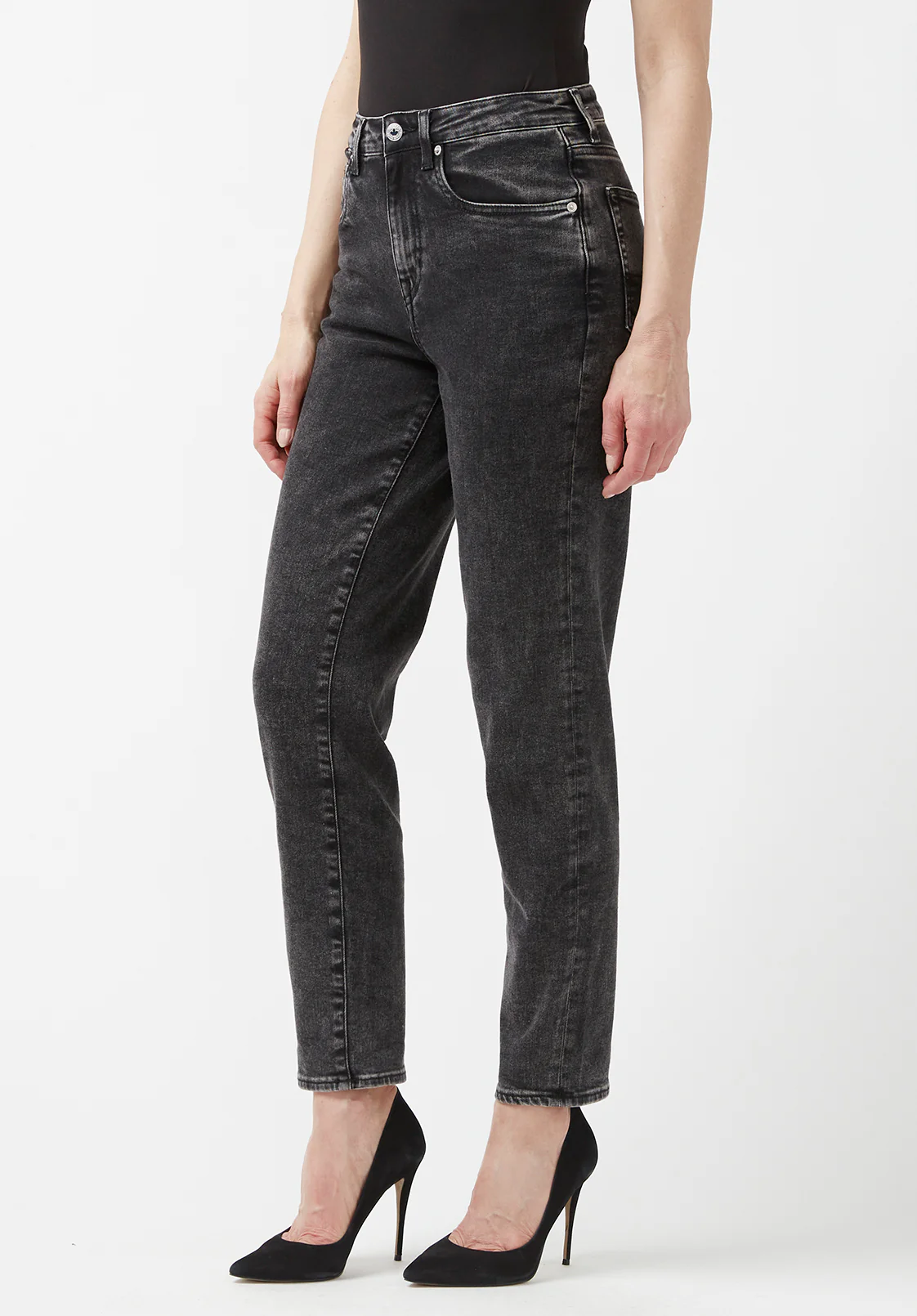 Margot Women's Mom Jeans, Black - BL15850 - Image 4