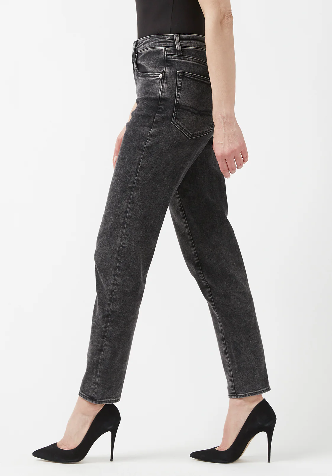 Margot Women's Mom Jeans, Black - BL15850 - Image 6