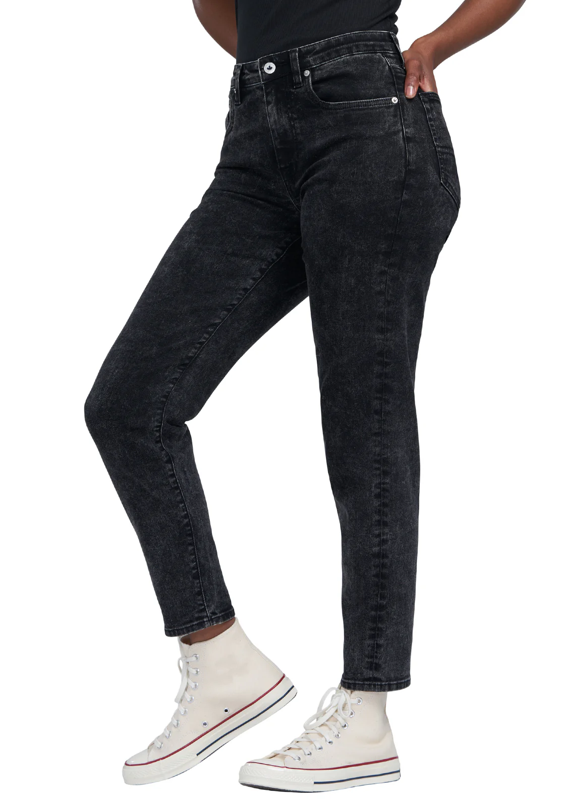 Margot Women's Mom Jeans, Black - BL15850 - Image 7