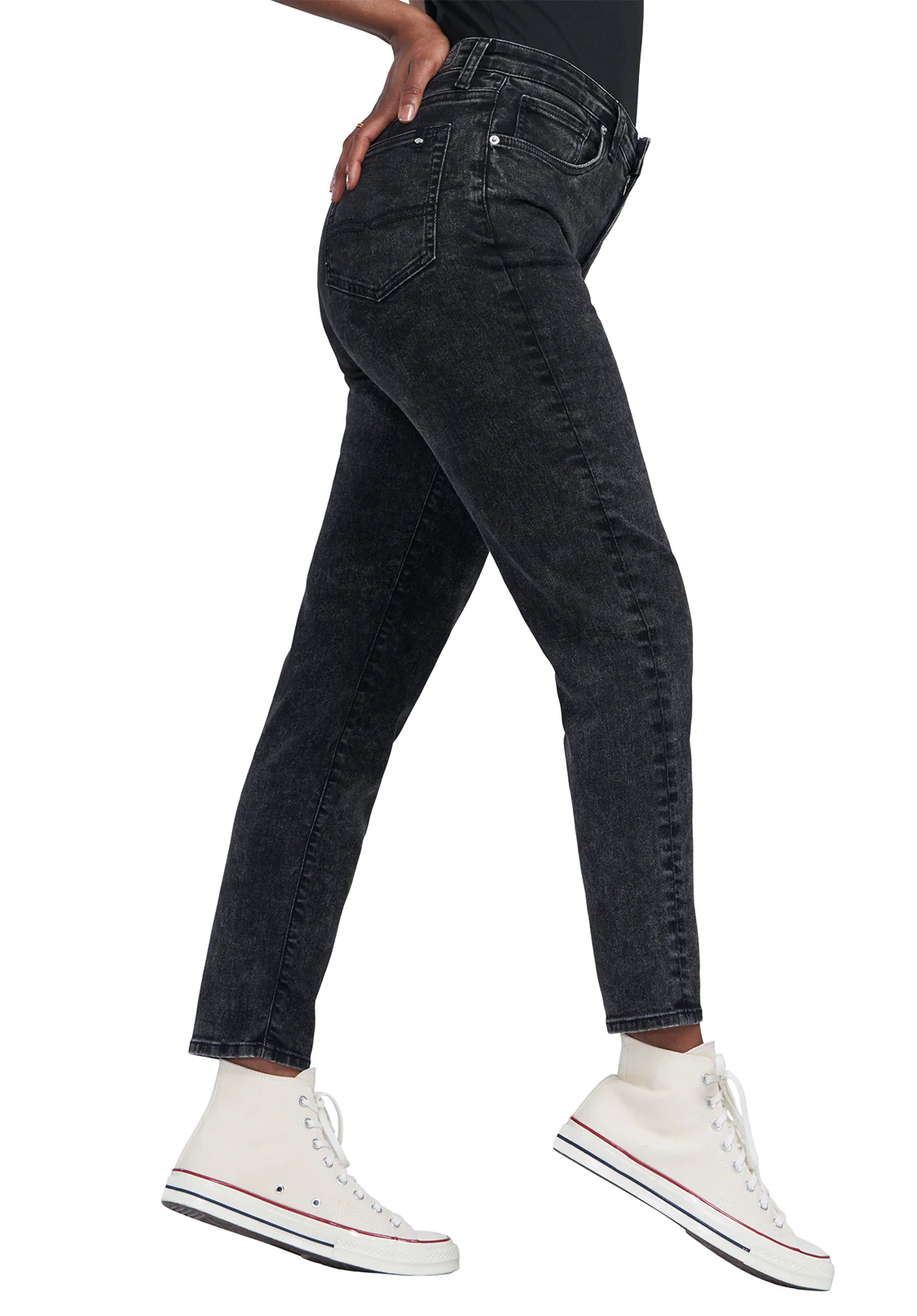 Margot Women's Mom Jeans, Black - BL15850 - Image 8