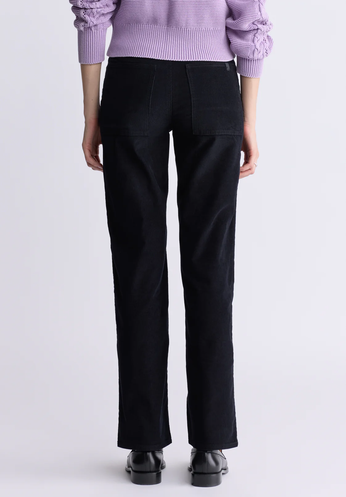 Mary Women's Mid Rise Straight Pants, Black - BL16007 - Image 3