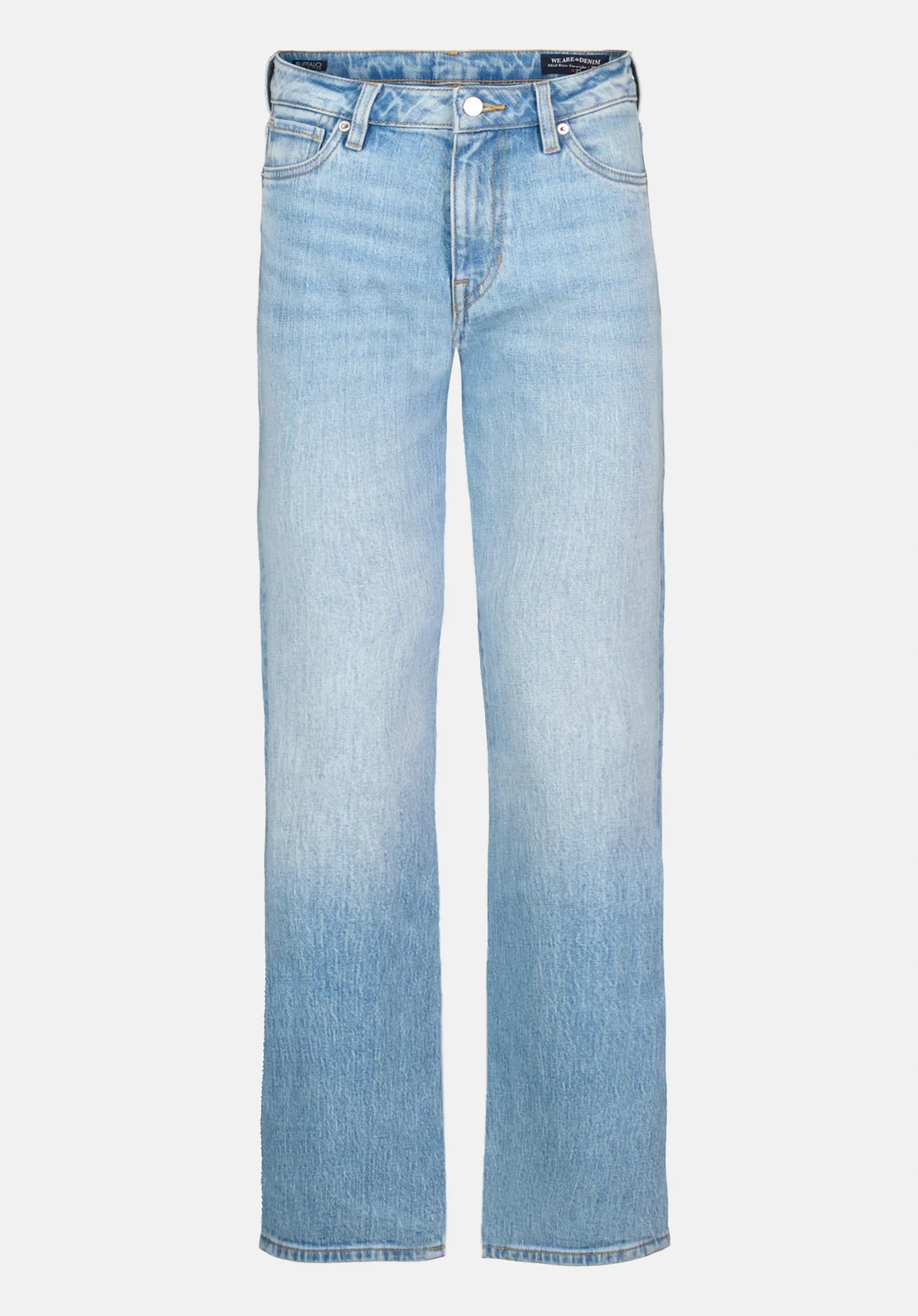 Mary Women's Mid Rise Straight Jeans, Light Blue Sanded - BL16092 - Image 5