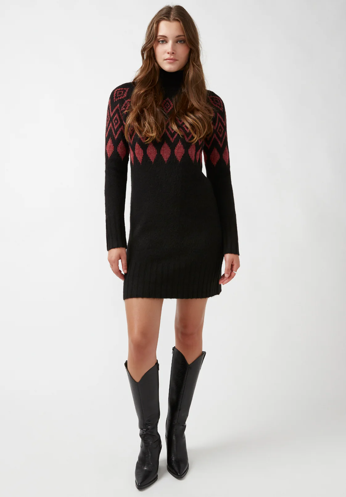 Massima Women's Sweater Dress, Black - SD0001H