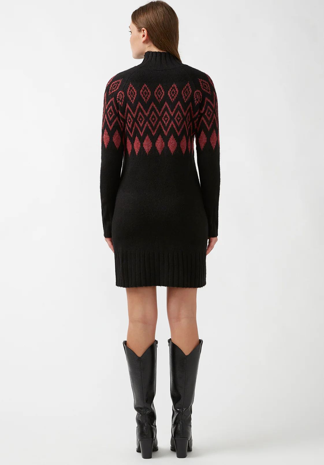 Massima Women's Sweater Dress, Black - SD0001H - Image 2