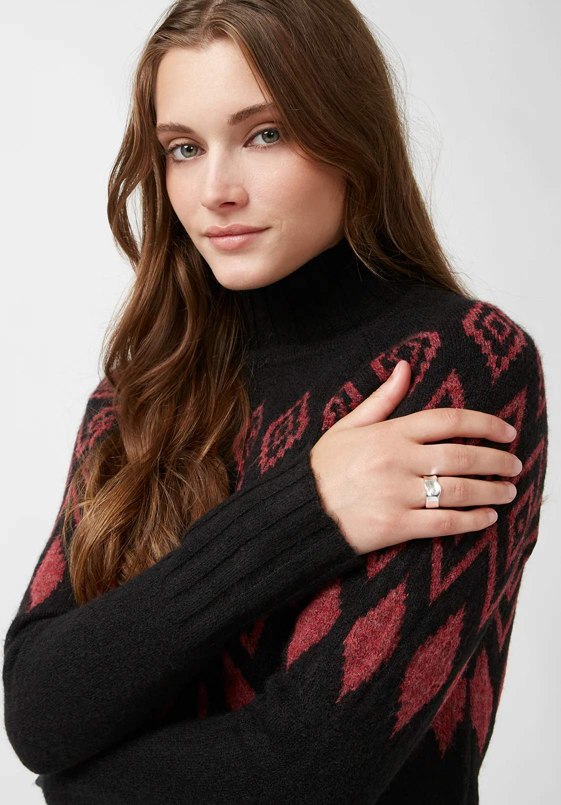 Massima Women's Sweater Dress, Black - SD0001H - Image 4