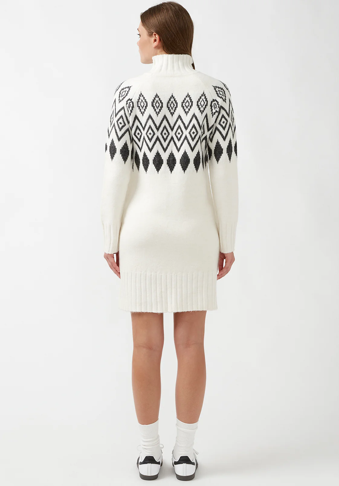 Massima Women's Sweater Dress, Ivory - SD0001H - Image 4