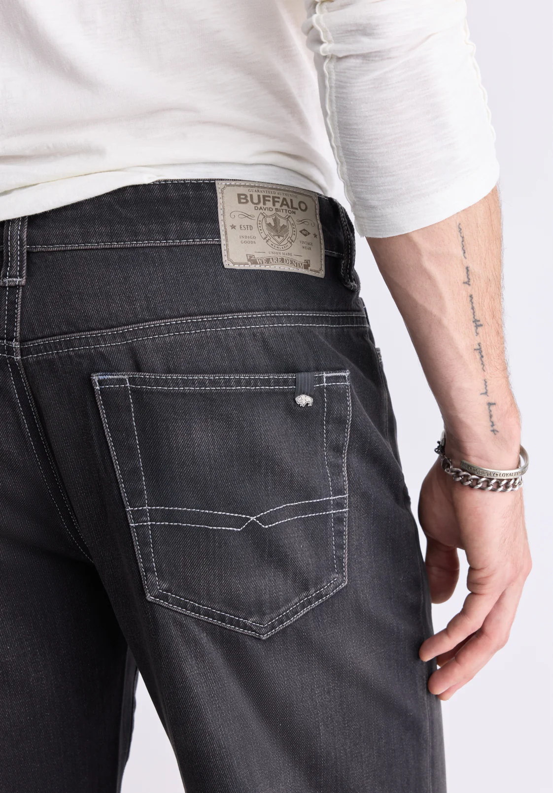 Matt Men's Loose Fit Jeans, Vintage Sanded - BM26007 - Image 7