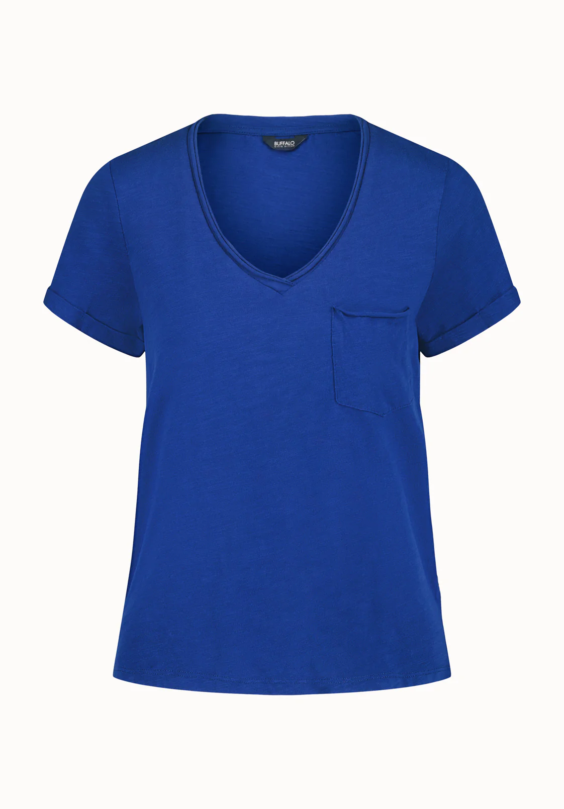 Moxie Women's V-Neck Slub Tee, Sodalite Blue - KT0179P - Image 5