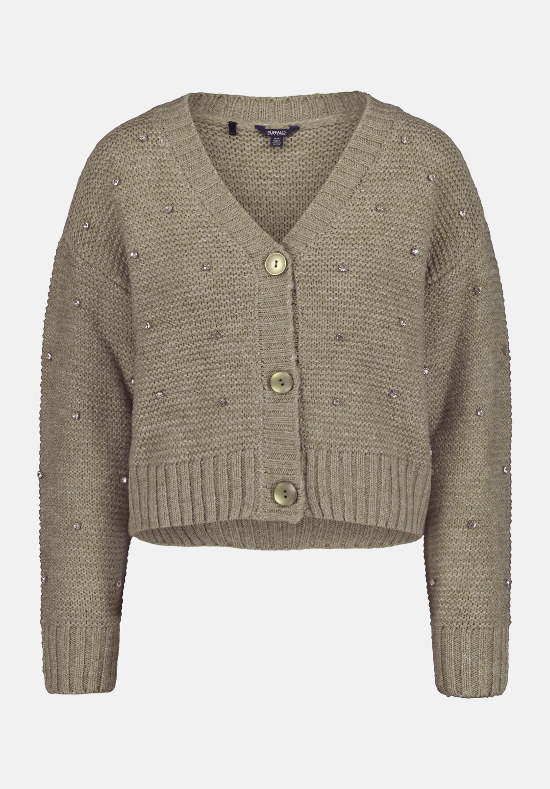 Odilia Women's Embellished Knit Cardigan, Dk Green - SW0163 - Image 5
