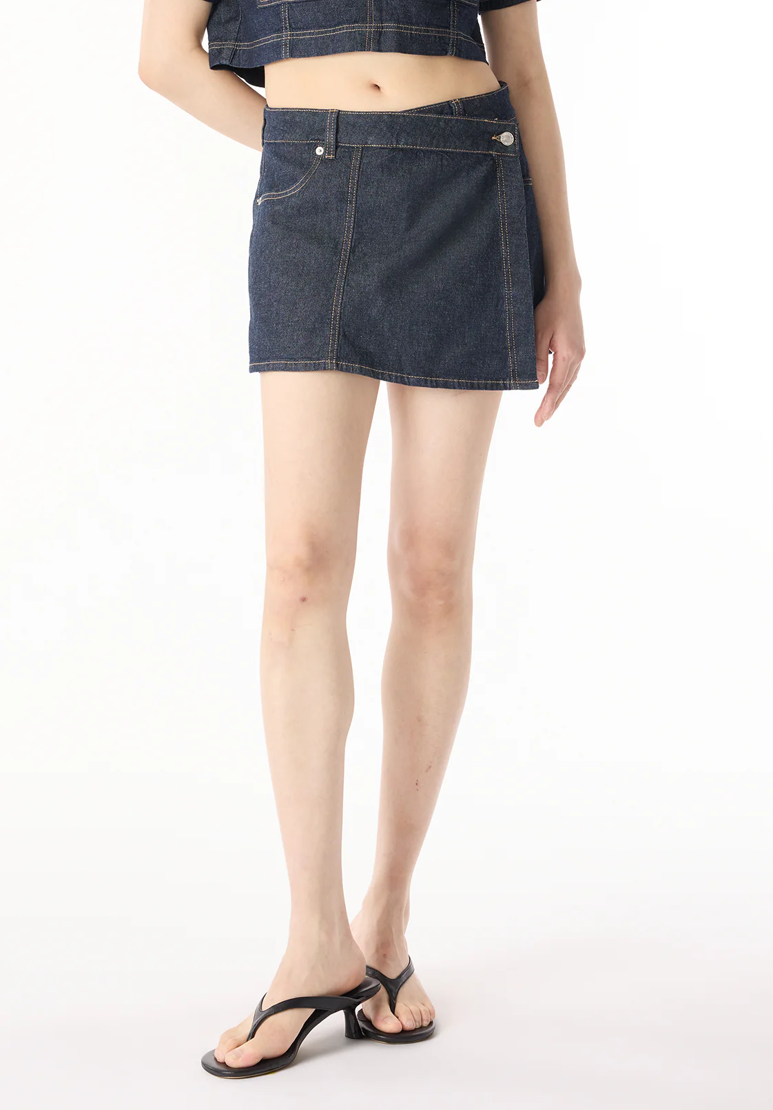 Olivia Women's Denim Skort, Rinse Wash - BL16017 - Image 2