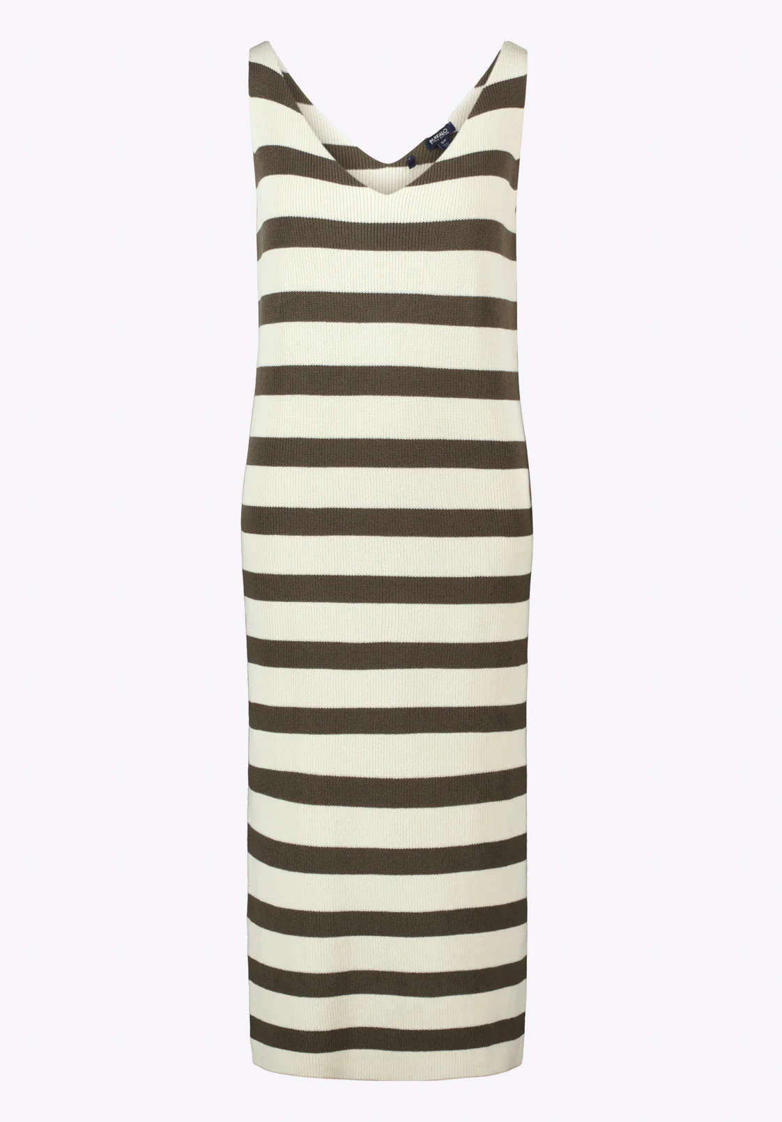 Orindella Women's Sleeveless Striped Knit Midi Dress, Dark Olive - SD0010P - Image 5