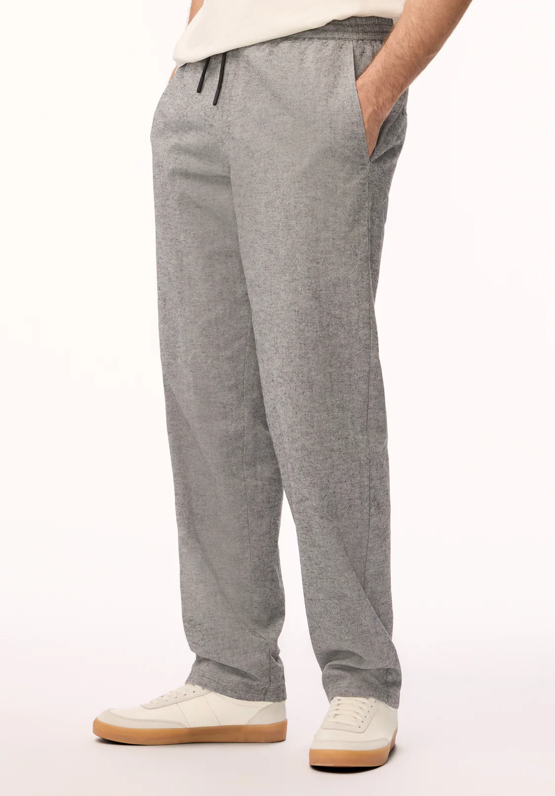 Pilsen Men's Linen Blend Straight Pants, Black - BM24724 - Image 3