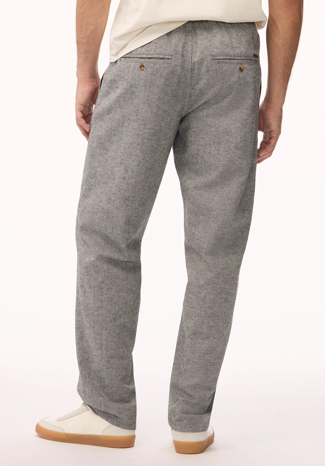 Pilsen Men's Linen Blend Straight Pants, Black - BM24724 - Image 4