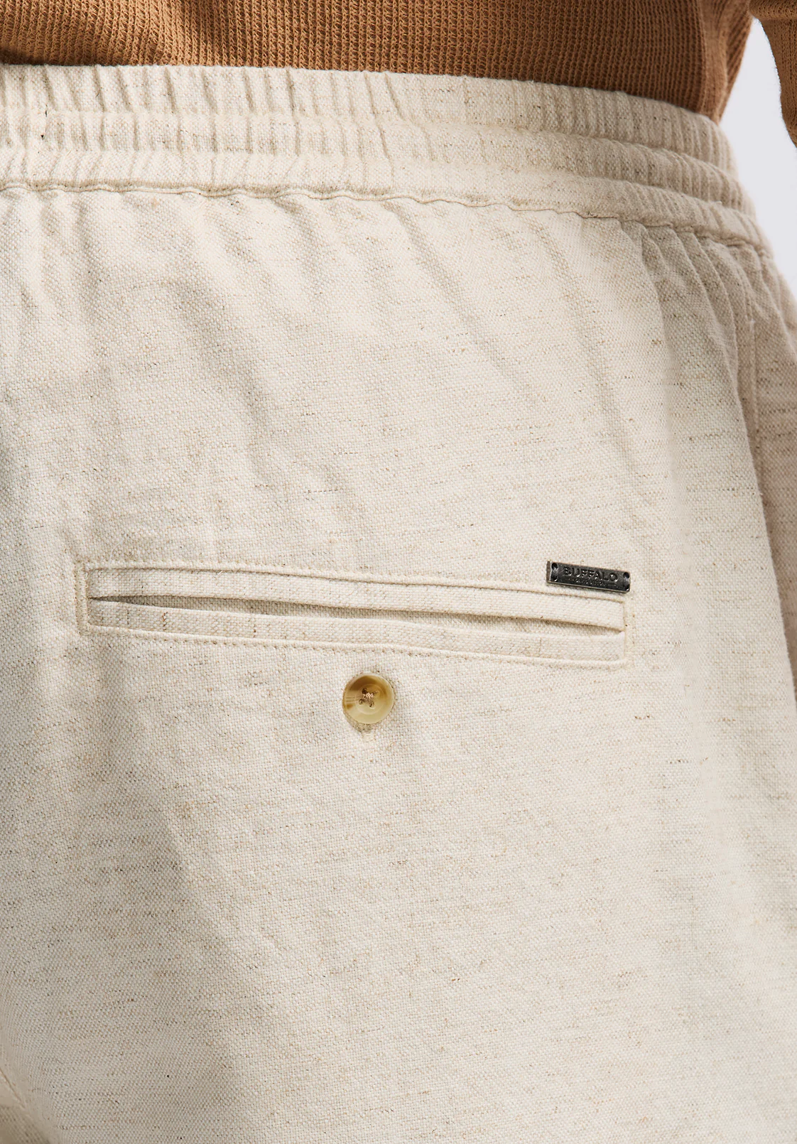 Pilsen Men's Linen Blend Straight Pants, Milk - BM24724 - Image 5