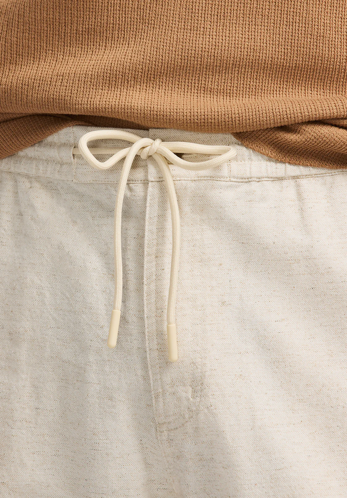Pilsen Men's Linen Blend Straight Pants, Milk - BM24724 - Image 6