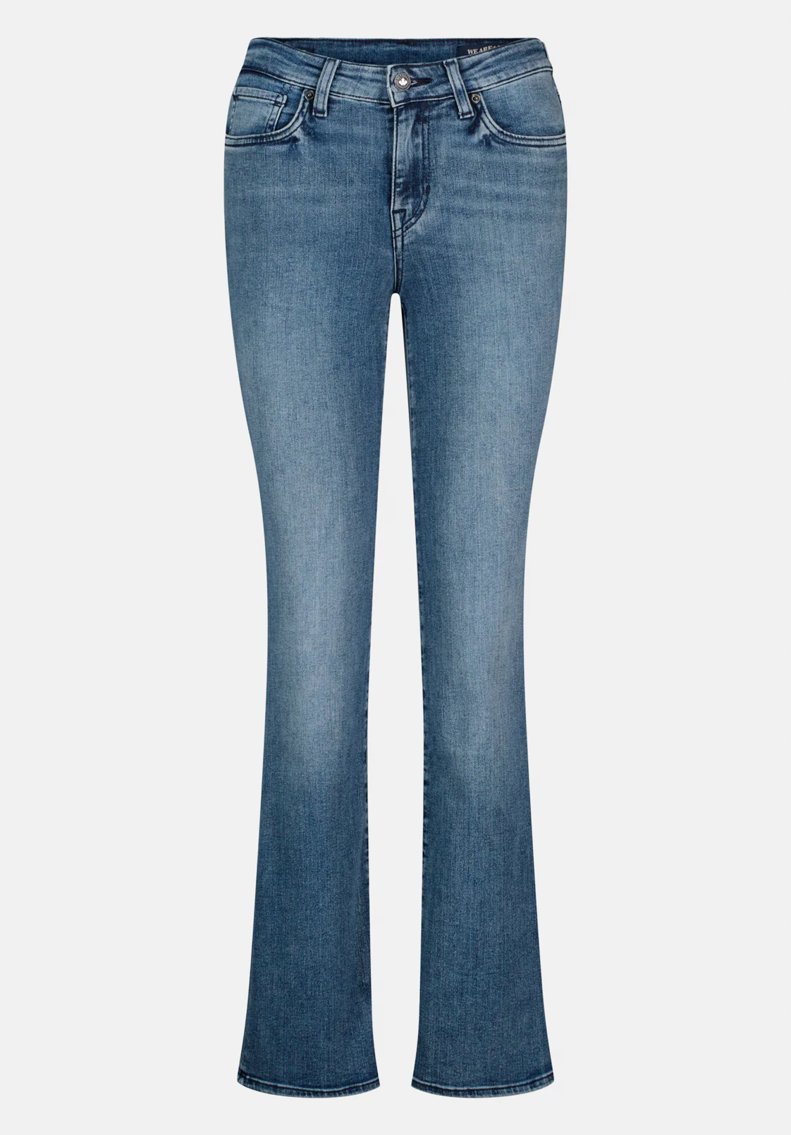 Queen Women's Mid Rise Bootcut Jeans, Whiskered and Sanded - BL15831 - Image 5