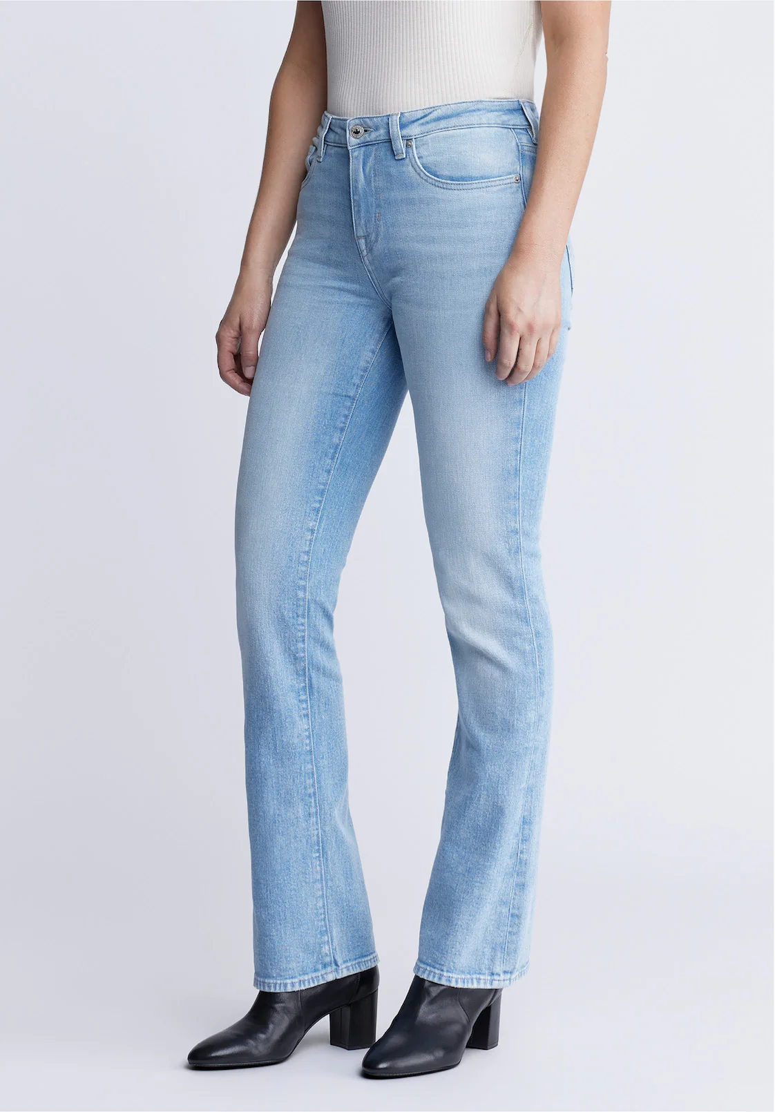 Queen Women's Mid Rise Bootcut Jeans, Vintage And Veined - BL15872 - Image 3