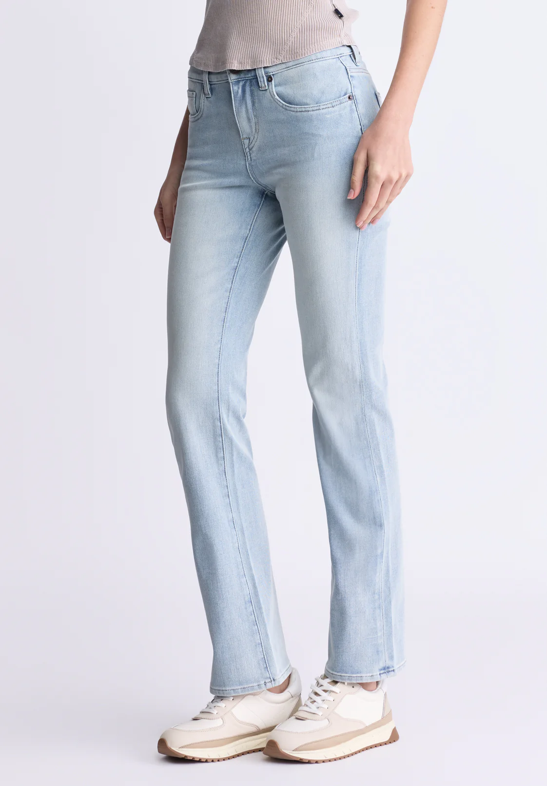 Queen Women's Mid Rise Bootcut Jeans, Vintage Blue - BL15985 - Image 4