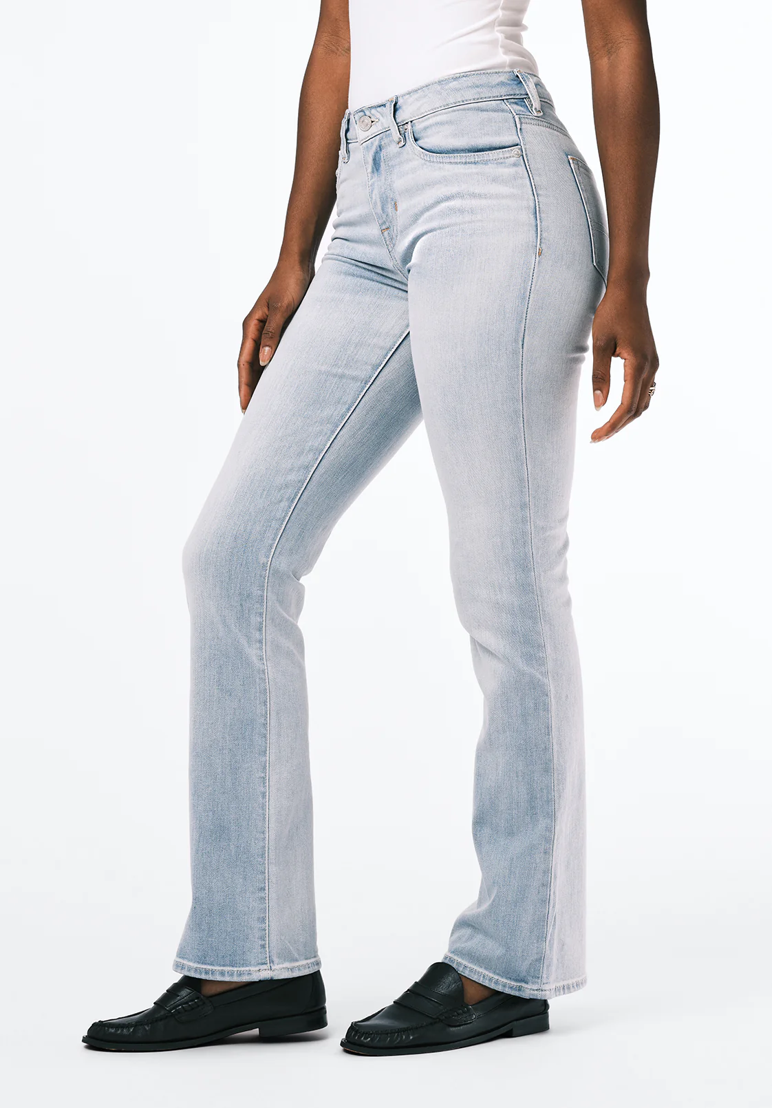 Queen Women's Mid Rise Bootcut Jeans, Vintage Blue - BL16045 - Image 3