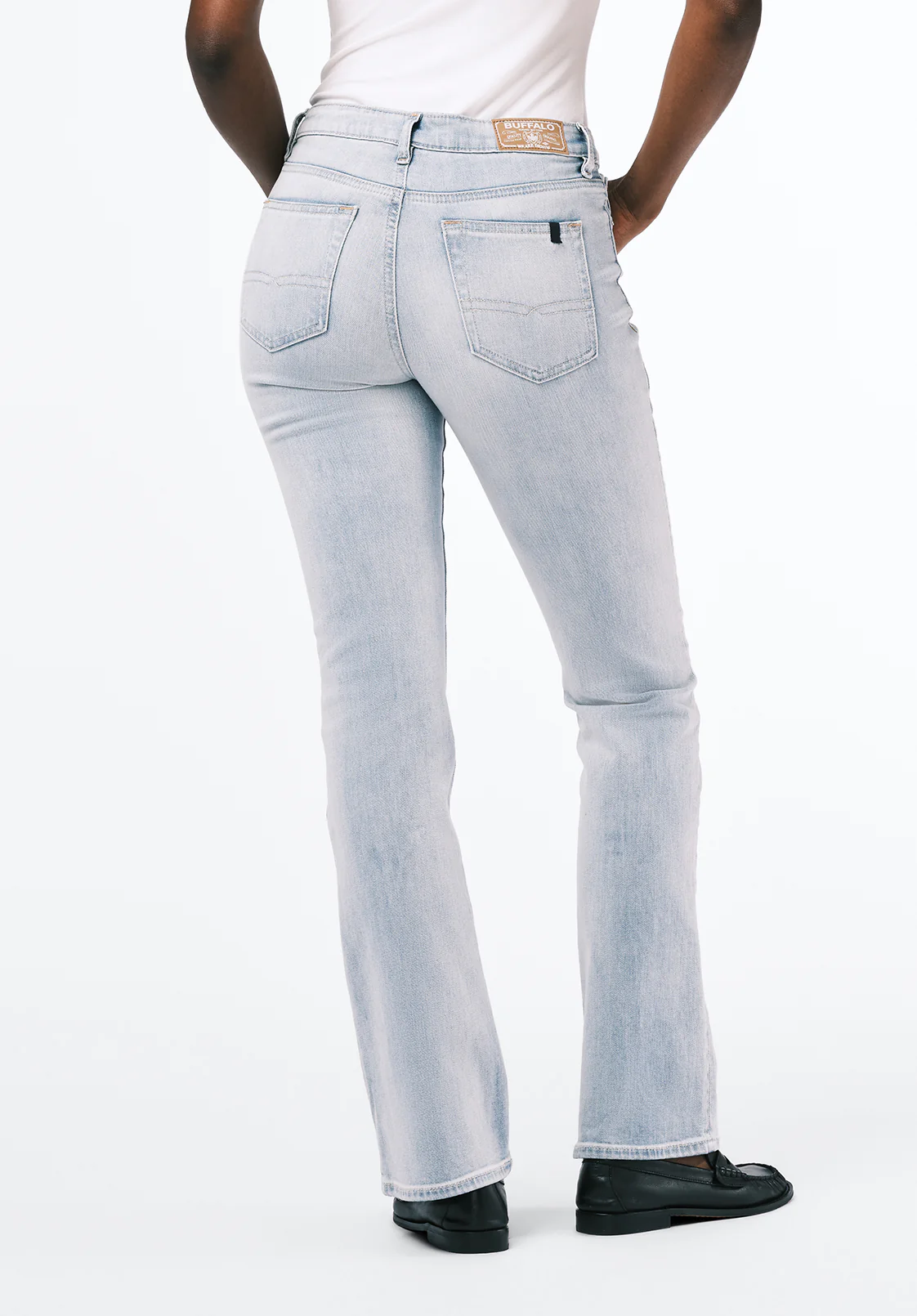 Queen Women's Mid Rise Bootcut Jeans, Vintage Blue - BL16045 - Image 4
