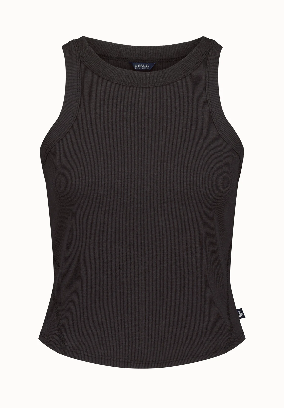 Regine Women's Ribbed Tank Top, Carbon - KT0119H - Image 5