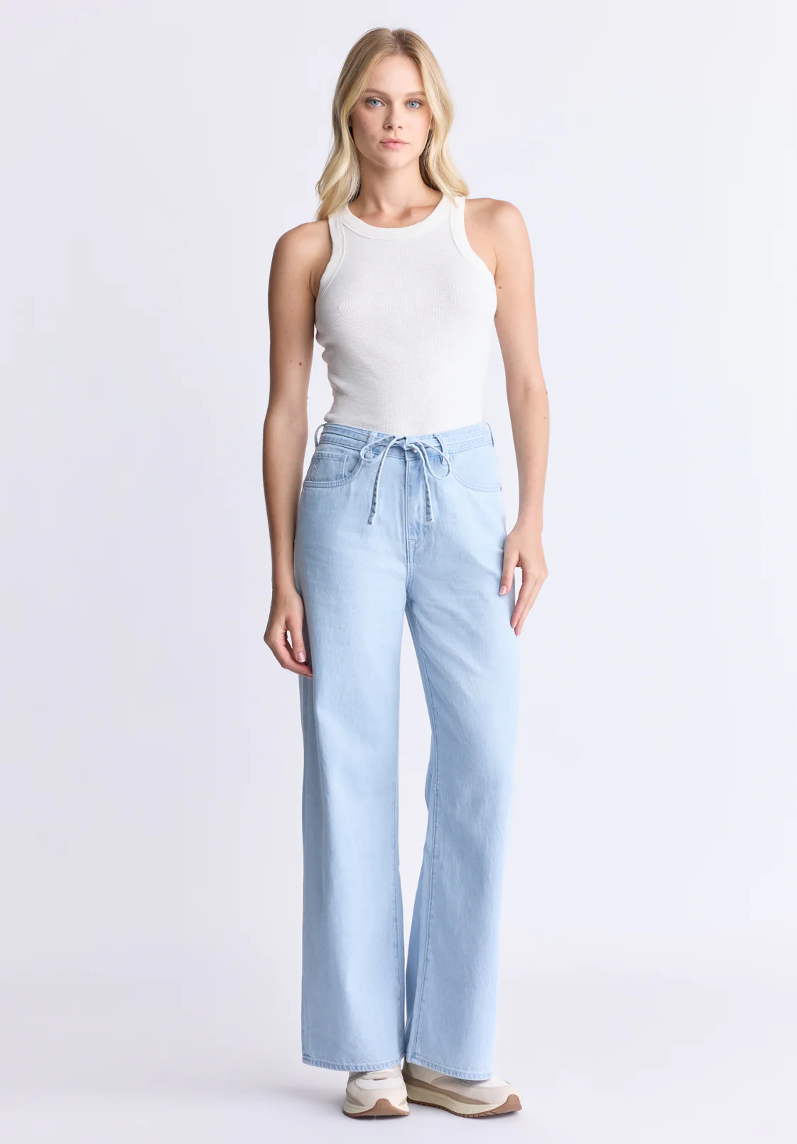Regine Women's Ribbed Tank Top, Cloud Dancer - KT0119H