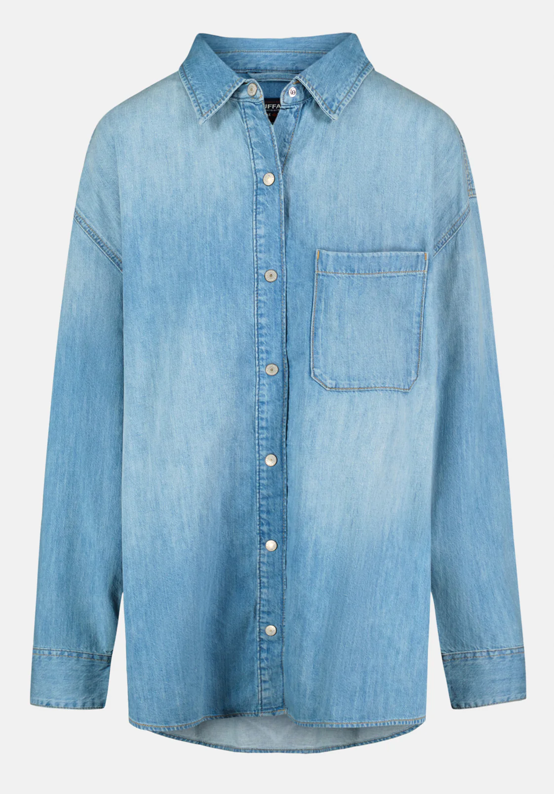 Safiya Women's Oversized Denim Shirt, Light and Worn - BL16114 - Image 5