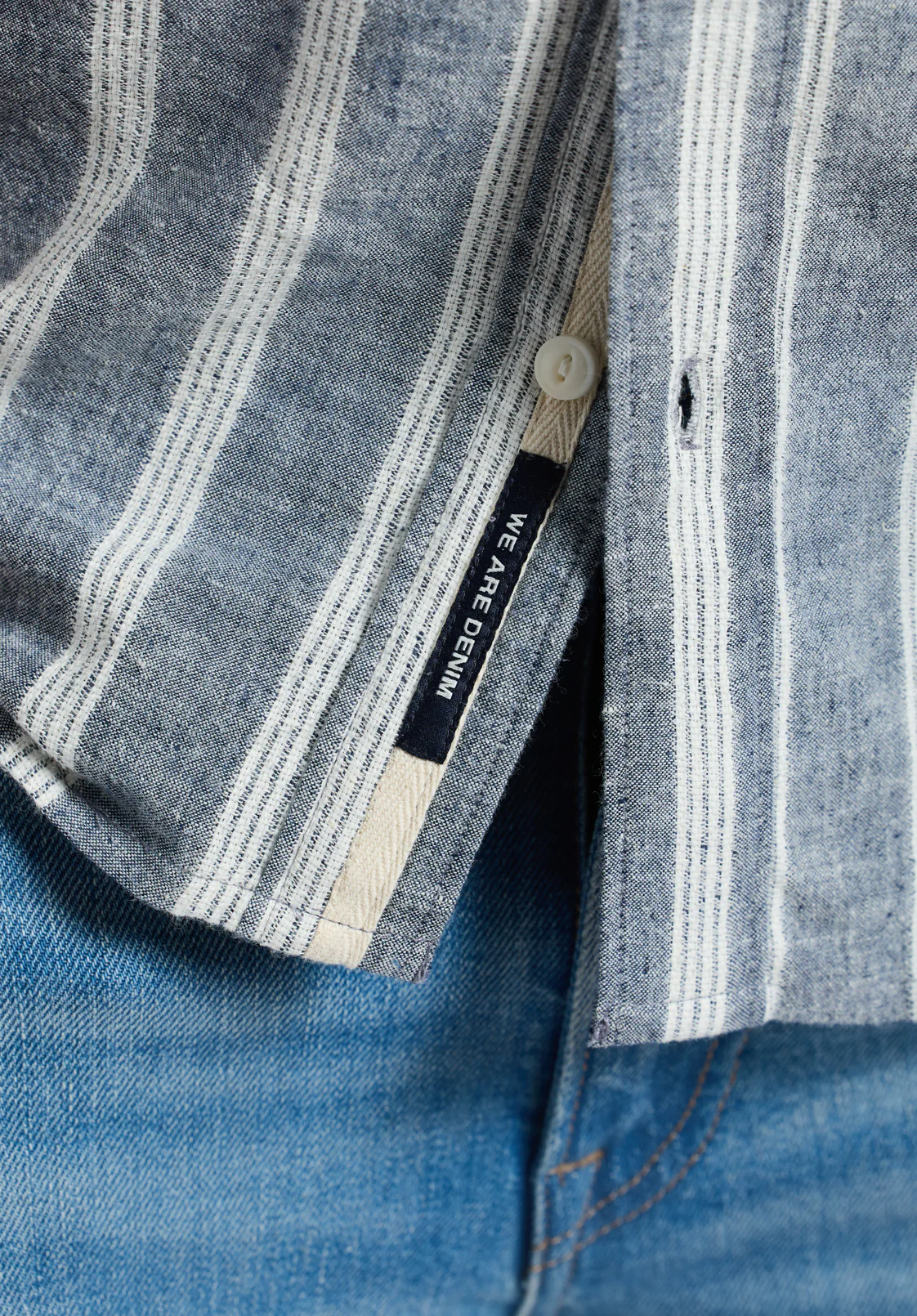 Sagrino Men's Short Sleeve Striped Shirt, Whale - BM24564 - Image 5