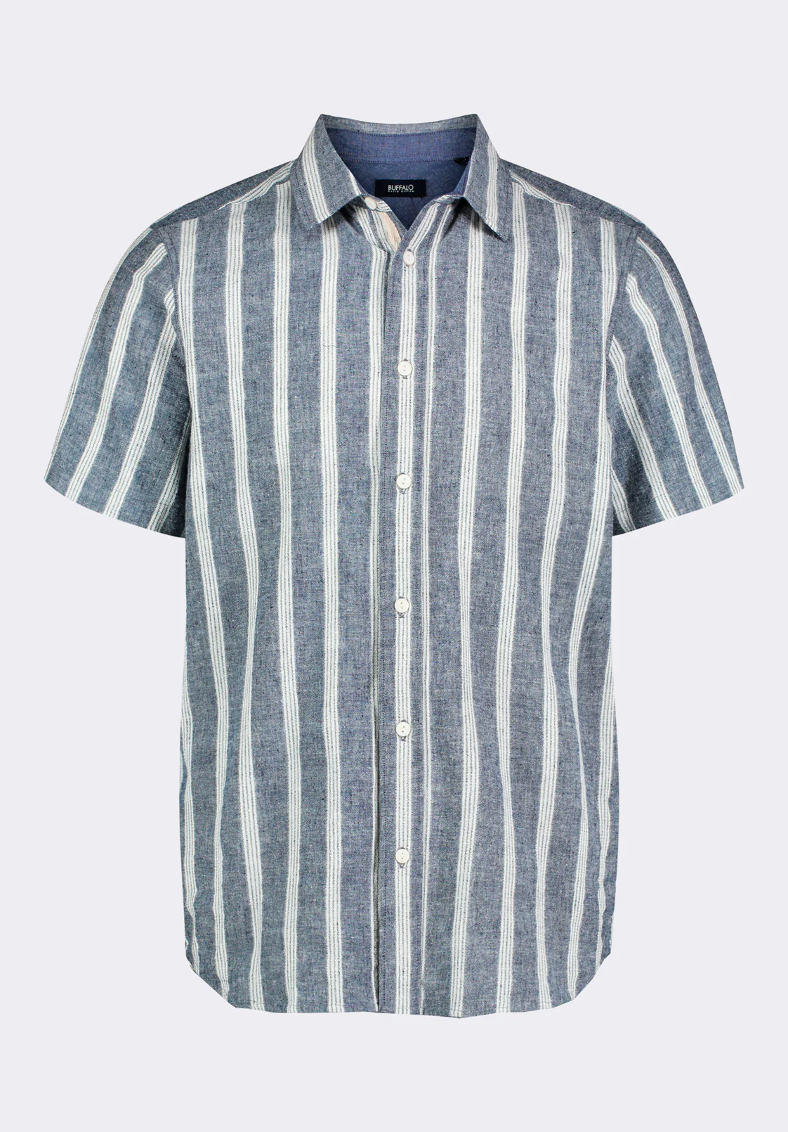 Sagrino Men's Short Sleeve Striped Shirt, Whale - BM24564 - Image 6